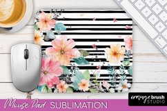 Floral Mouse Pad PNG - Pink Flowers Mousepad Sublimation Product Image 1