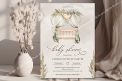 Boho gender neutral baby crib boy Baby Shower Invite ZB61 Product Image 2