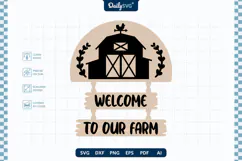 Welcome To Our Farm Wall Decor SVG Farmhouse Sign Product Image 2
