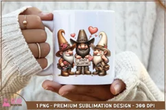 Howdy Valentine Western Cowboy Gnomes png, Valentine Gnomes Product Image 2