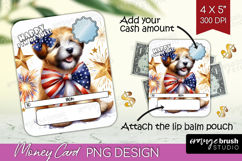 Wheaten Terrier Dog Money Card PNG 4th of July Money Card Product Image 1
