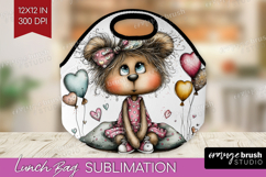 Valentine Lunch Bag - Whimsical Animal Lunch Bug PNG Product Image 1