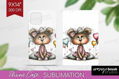 Valentine Phone Case PNG - Whimsical Animal Case PNG Product Image 1