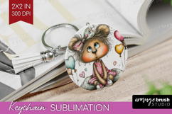 Valentine Keychain PNG - Whimsical Animal Keychain Product Image 1