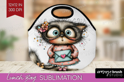 Valentine Lunch Bag - Whimsical Animal Lunch Bug PNG Product Image 1