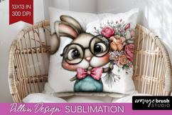 Valentine Pillow Sublimation - Whimsical Animal Pillow Cover Product Image 1