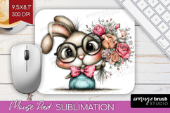 Valentine Mouse Pad Sublimation - Whimsical Animal Mousepad Product Image 1