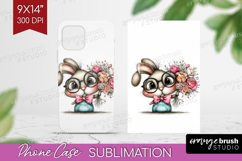 Valentine Phone Case PNG - Whimsical Animal Case PNG Product Image 1