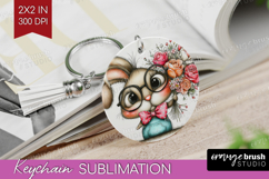 Valentine Keychain PNG - Whimsical Animal Keychain Product Image 1