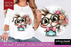 Valentine Round Tshirt Background - Whimsical Animal PNG Product Image 1