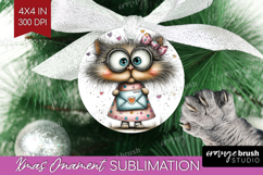 Valentine Ornament PNG - Whimsical Animal PNG Sublimation Product Image 1