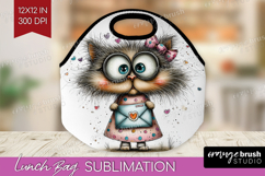 Valentine Lunch Bag - Whimsical Animal Lunch Bug PNG Product Image 1