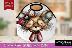 Valentine Lunch Bag - Whimsical Animal Lunch Bug PNG Product Image 1