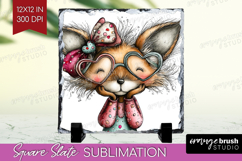 Valentine Slate PNG - Whimsical Animal Square Slate Product Image 1