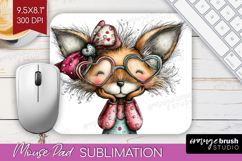 Valentine Mouse Pad Sublimation - Whimsical Animal Mousepad Product Image 1
