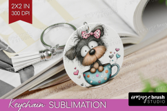 Valentine Keychain PNG - Whimsical Animal Keychain Product Image 1