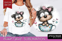 Valentine Round Tshirt Background - Whimsical Animal PNG Product Image 1