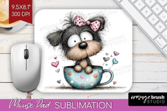 Valentine Mouse Pad Sublimation - Whimsical Animal Mousepad Product Image 1
