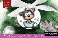 Valentine Ornament PNG - Whimsical Animal PNG Sublimation Product Image 1