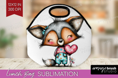 Valentine Lunch Bag - Whimsical Animal Lunch Bug PNG Product Image 1