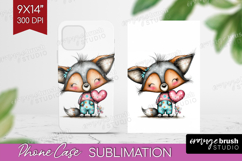 Valentine Phone Case PNG - Whimsical Animal Case PNG Product Image 1