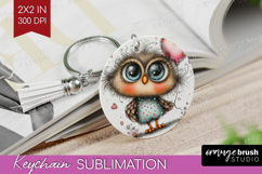 Valentine Keychain PNG - Whimsical Animal Keychain Product Image 1