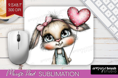 Valentine Mouse Pad Sublimation - Whimsical Animal Mousepad Product Image 1