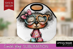 Valentine Lunch Bag - Whimsical Animal Lunch Bug PNG Product Image 1