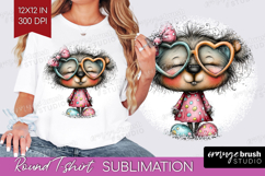 Valentine Round Tshirt Background - Whimsical Animal PNG Product Image 1