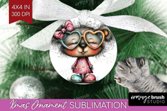 Valentine Ornament PNG - Whimsical Animal PNG Sublimation Product Image 1