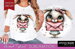 Valentine Round Tshirt Background - Whimsical Animal PNG Product Image 1