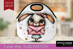 Valentine Lunch Bag - Whimsical Animal Lunch Bug PNG Product Image 1