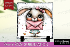 Valentine Slate PNG - Whimsical Animal Square Slate Product Image 1