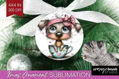 Valentine Ornament PNG - Whimsical Animal PNG Sublimation Product Image 1