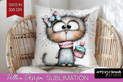 Valentine Pillow Sublimation - Whimsical Animal Pillow Cover Product Image 1