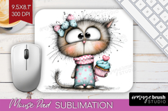 Valentine Mouse Pad Sublimation - Whimsical Animal Mousepad Product Image 1
