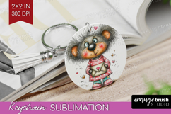Valentine Keychain PNG - Whimsical Animal Keychain Product Image 1