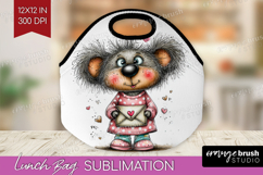 Valentine Lunch Bag - Whimsical Animal Lunch Bug PNG Product Image 1