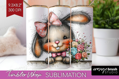 Valentine Tumbler Wrap - Whimsical Animal Tumbler PNG Product Image 1