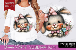 Valentine Round Tshirt Background - Whimsical Animal PNG Product Image 1