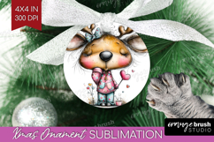 Valentine Ornament PNG - Whimsical Animal PNG Sublimation Product Image 1