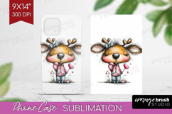 Valentine Phone Case PNG - Whimsical Animal Case PNG Product Image 1