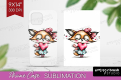 Valentine Phone Case PNG - Whimsical Animal Case PNG Product Image 1