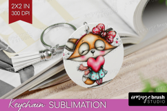 Valentine Keychain PNG - Whimsical Animal Keychain Product Image 1