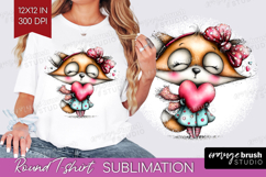 Valentine Round Tshirt Background - Whimsical Animal PNG Product Image 1