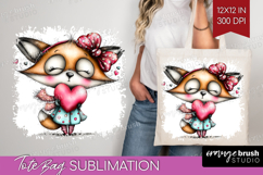 Valentine Tote Bag - Whimsical Animal Tote Bag PNG Product Image 1