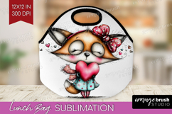 Valentine Lunch Bag - Whimsical Animal Lunch Bug PNG Product Image 1