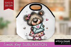 Valentine Lunch Bag - Whimsical Animal Lunch Bug PNG Product Image 1