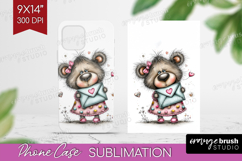 Valentine Phone Case PNG - Whimsical Animal Case PNG Product Image 1
