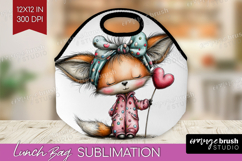 Valentine Lunch Bag - Whimsical Animal Lunch Bug PNG Product Image 1